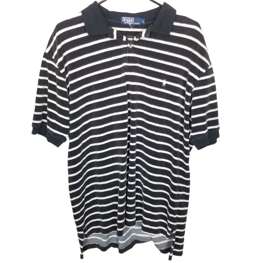 Polo Ralph Lauren Mens Striped Polo Shirt L Classic Preppy Stretch Breathable